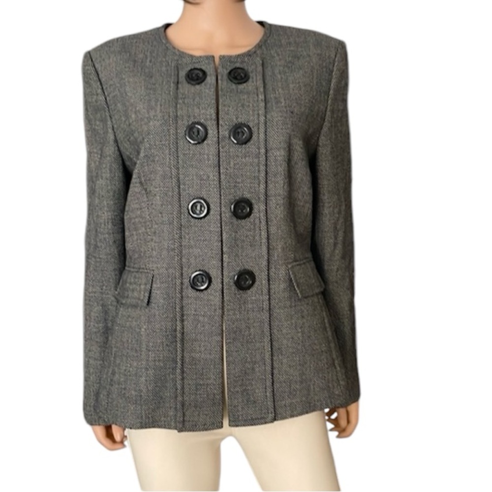 NWOT Tahari wool black white blazer